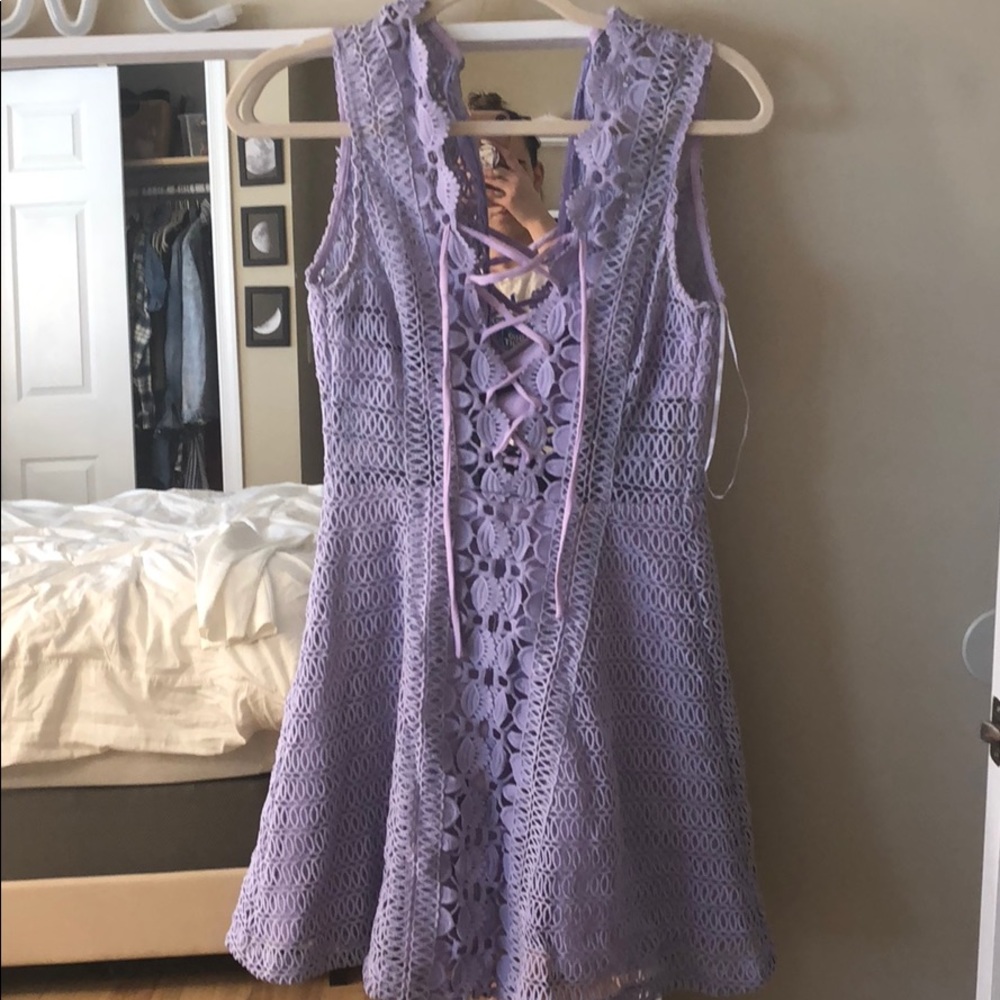 Aqua lace dress